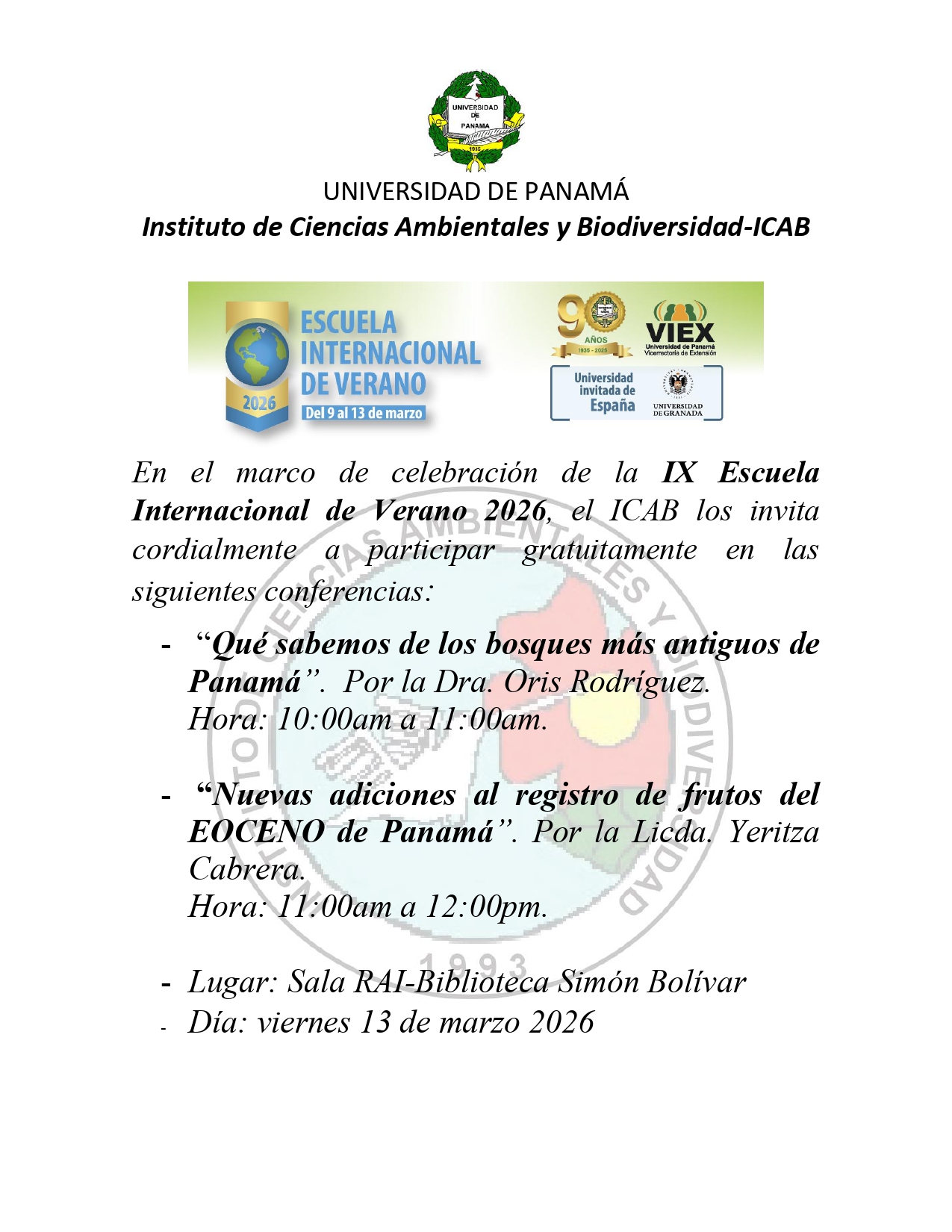 Conferencia EIV 2026